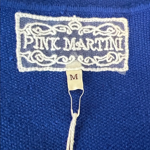 Pink Martini “Moira”‎ Royal Blue Open Face Cardigan Sweater Size M NWT - Picture 10 of 12